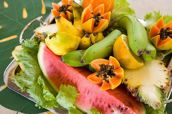 Fresh local tropical fruit.